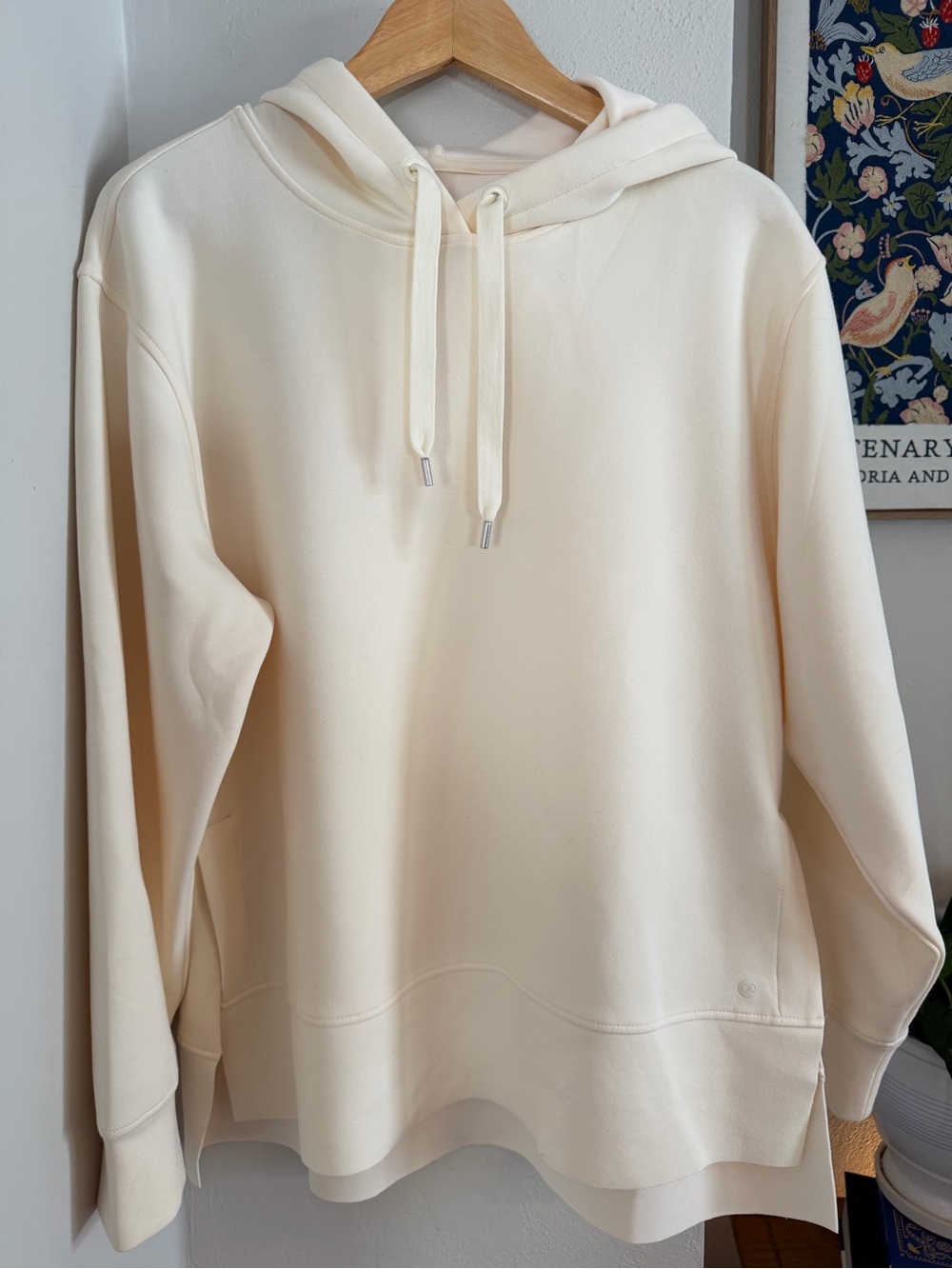 CALIA Cream Scuba Oversized Hoodie | Size Small NWOT